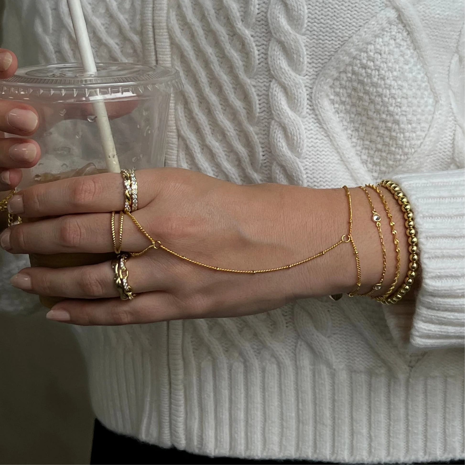 Corfu Hand Chain EVRY JEWELS