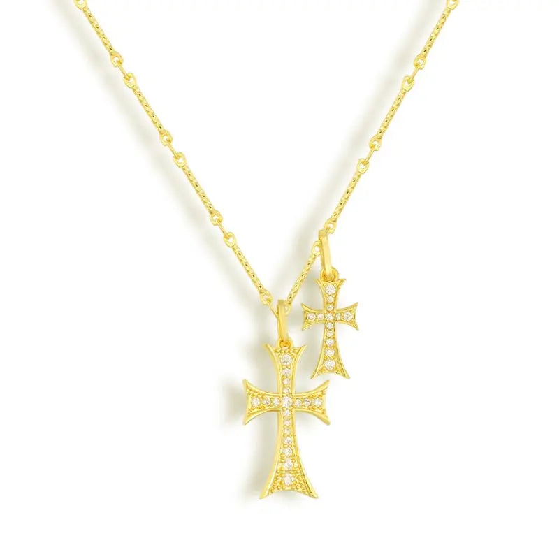 Double Cross Me Necklace My Store
